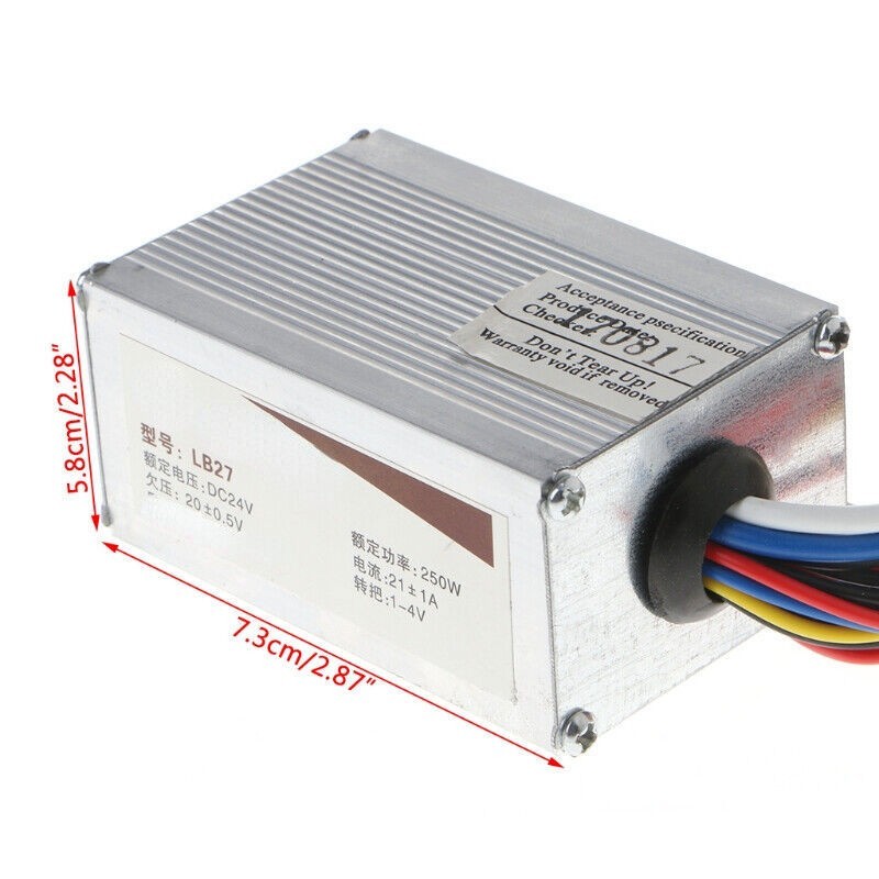 LB27 DC 24V 250W Motor Brushed Speed Controller For Electric Bike Scooter