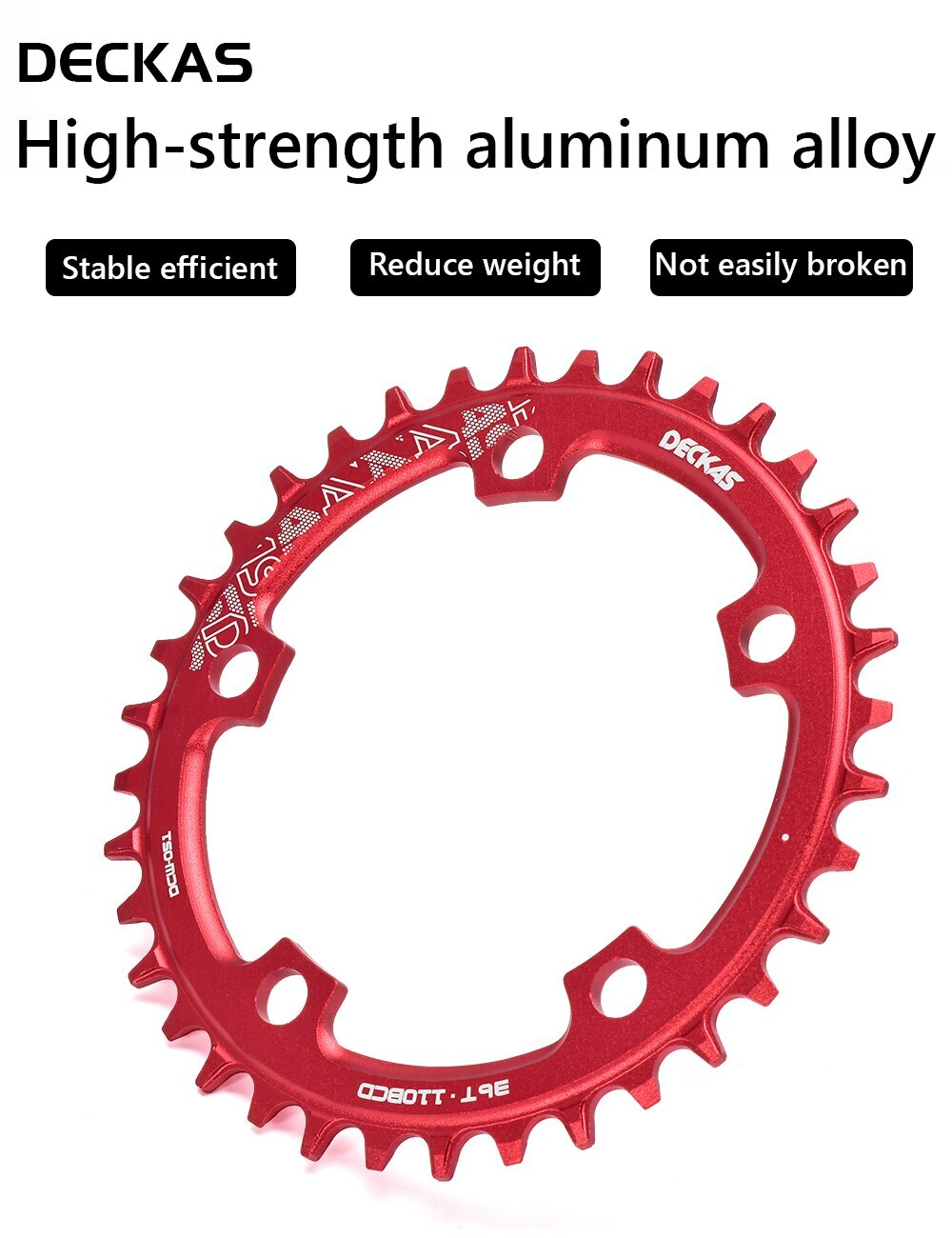Road Bike Narrow Wide 110BCD Chainring 36T To 52T Crankset Tooth Plate Parts Red