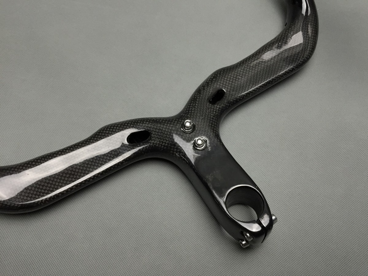 400/420/440mm Cycling Integrated Handlebar Stem Carbon Fiber Road Bike Drop Bar