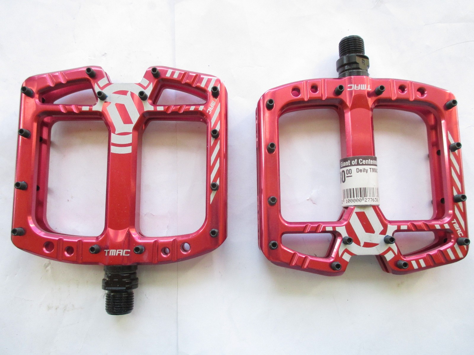 New Deity TMAC Aluminum Spindle MTB Mountain Bike / Biking Cycling Pedal Set Red