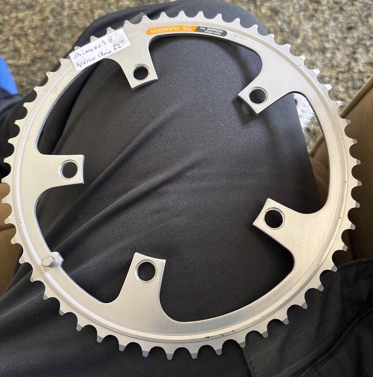 Shimano SG Narrow Chain 52T – 5 Hole Road Bike Chainring / 110 BCD