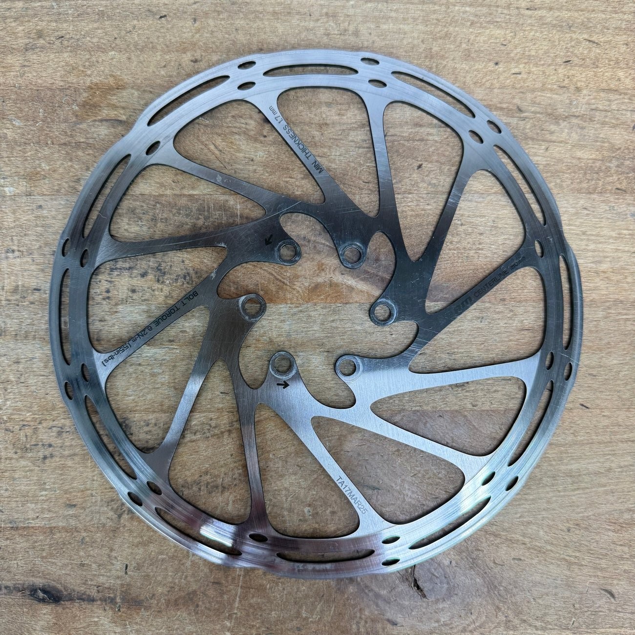New Takeoff! SRAM Centerline 180mm 6-Bolt Single MTB Rotor 159g MSRP $55