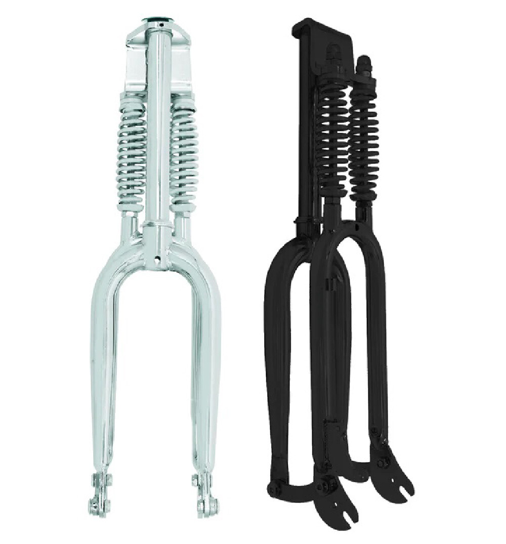 20″ Dual Springer Fork 1″ Threadless Cruiser Bicycle Classic Disc Brake Fat Bike