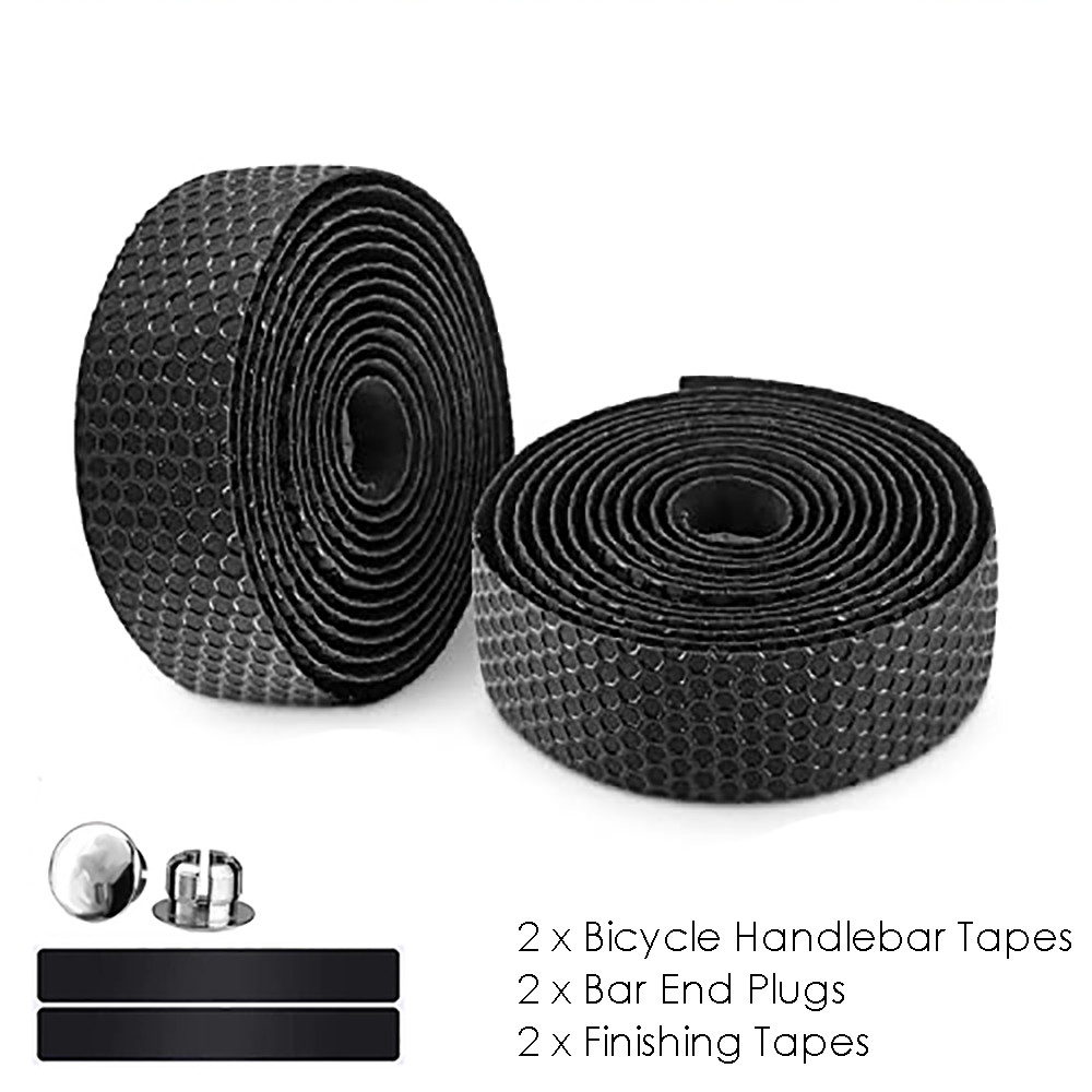 2 Pack Cycling Road Bike Handlebar Tapes Non-Slip Wrap Grip Tape Bicycle Handle