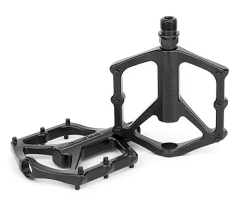 Bicycle Aluminum Flat pedals 9/16 Studded Road Gravel Mountain Bike Bmx Black