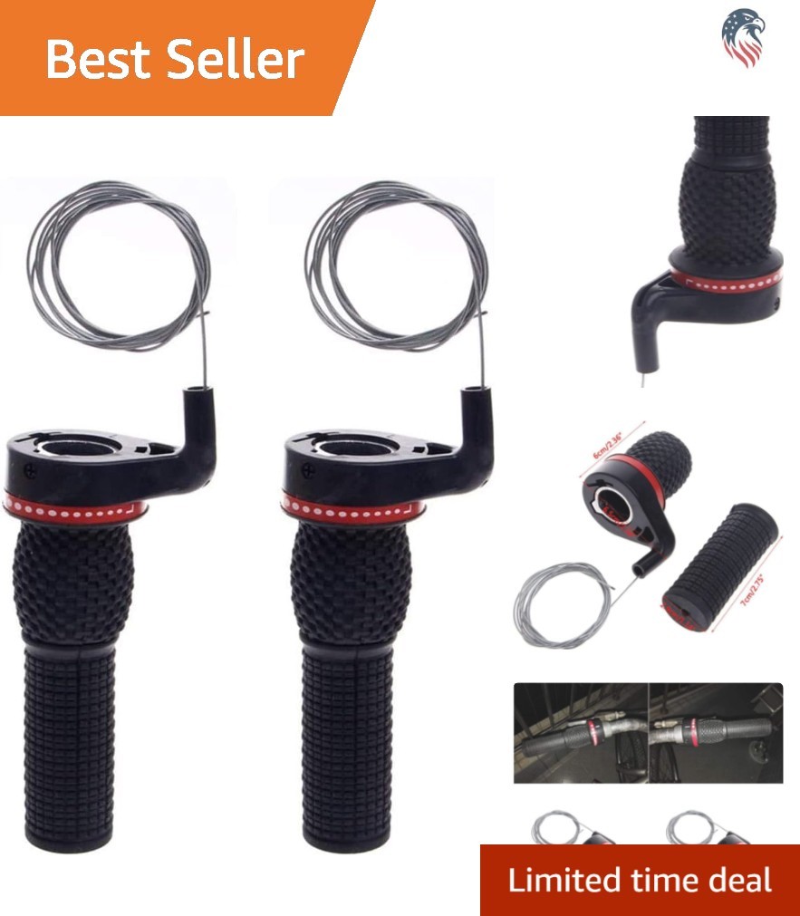 Black 2Pcs Gear Shifters with Inner Cable – Perfect for Road and Mountain Bikes