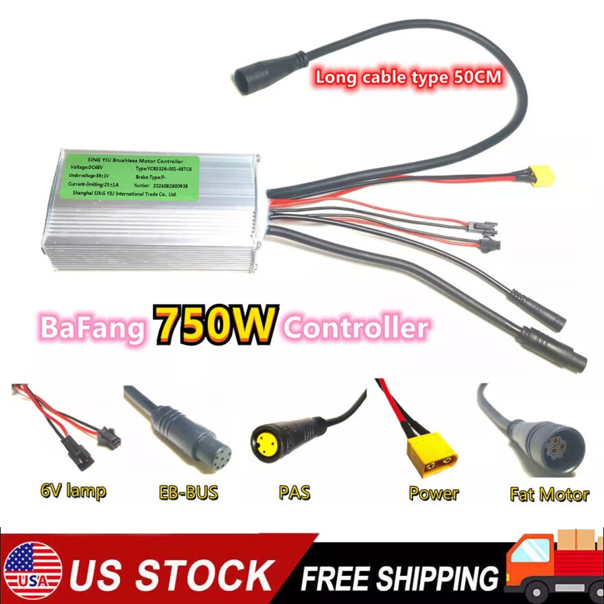 For BAFANG Motor G060/G062/H550 E-Bike Brushless Motor Controller 48V 25A 750WWl