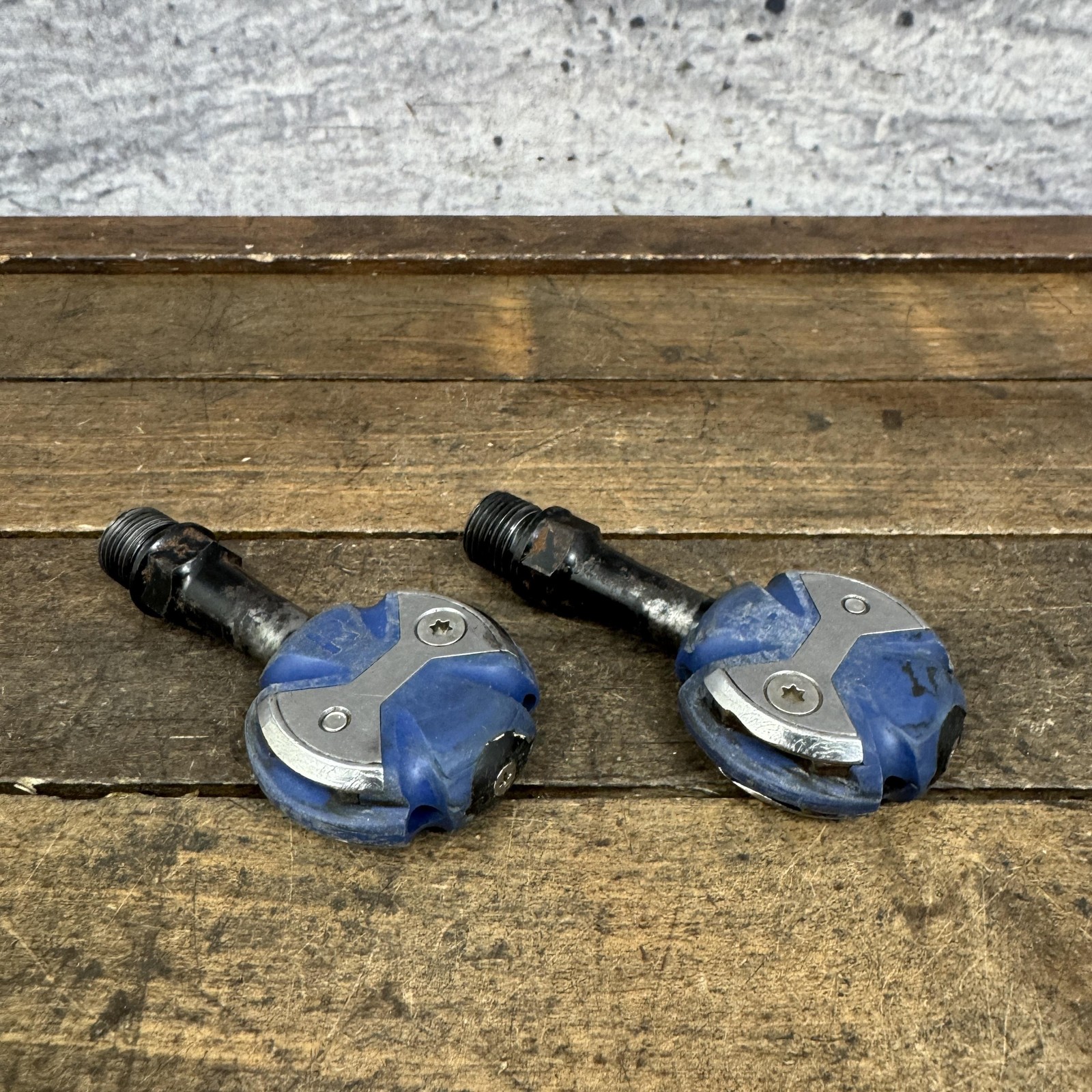 Vintage Speedplay Clipless Road Bike Pedals 9/16 Blue Pair 220g Steel Lollipop