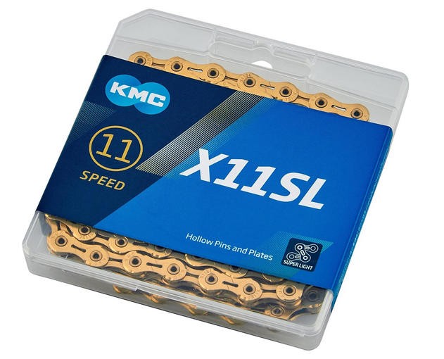 KMC X11SL 11 Speed Chain Bicycle Chain 1/2 x 11/128 inch 118 Links Gold