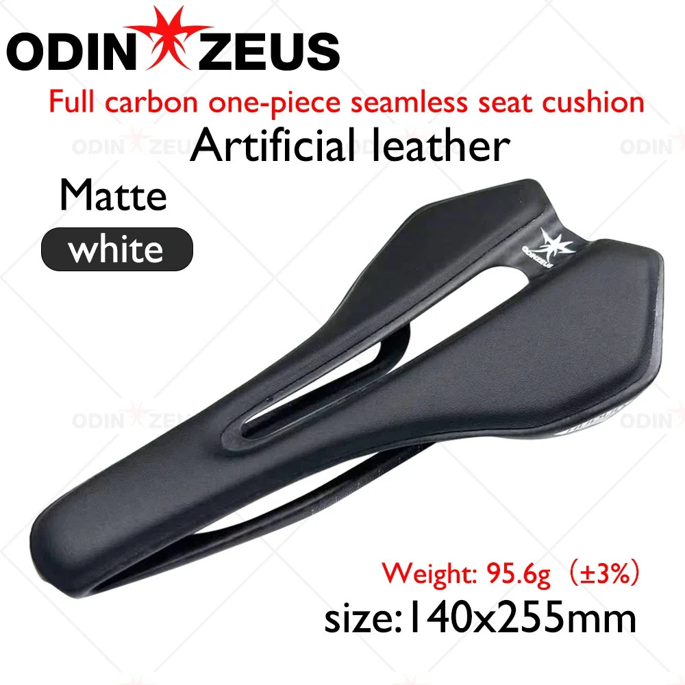 Carbon Fiber Leather Road Bicycle Saddle Hollow-Out Design Bike Seat Cushion
