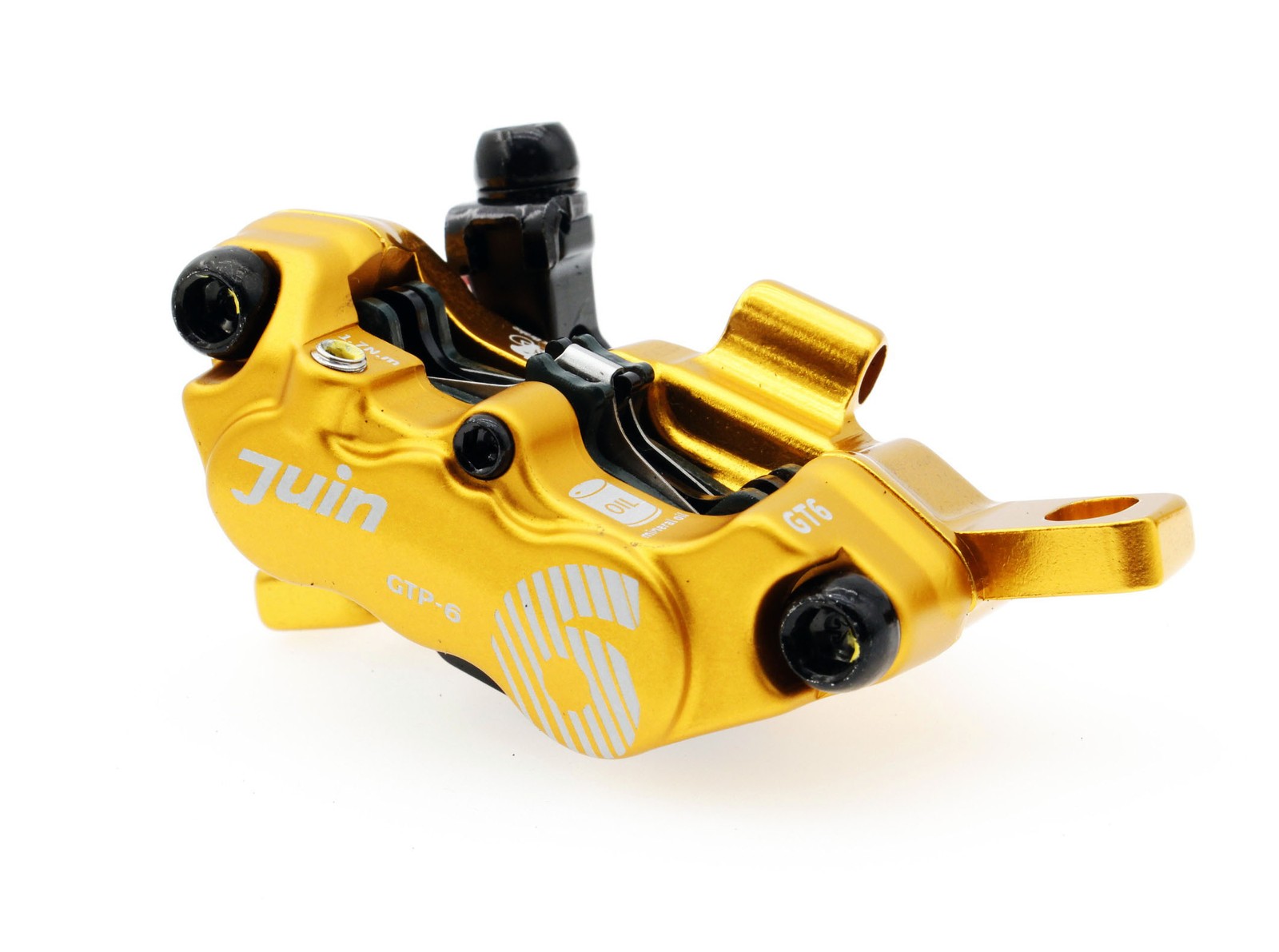 Juin Tech GTP6 Gold 6-Piston Post Mount Bicycle Hydraulic Disc Brake MTB ebike