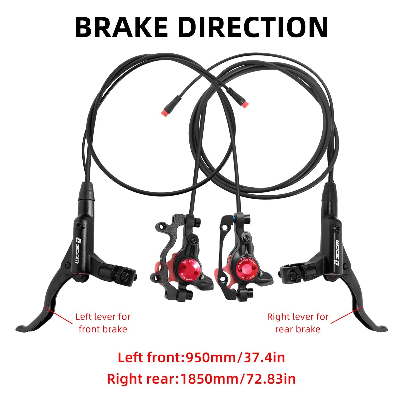 Z00M HB875E Ebike Hydraulic Disc Brake Set, Electric Power-Off Hydraulic Brak…