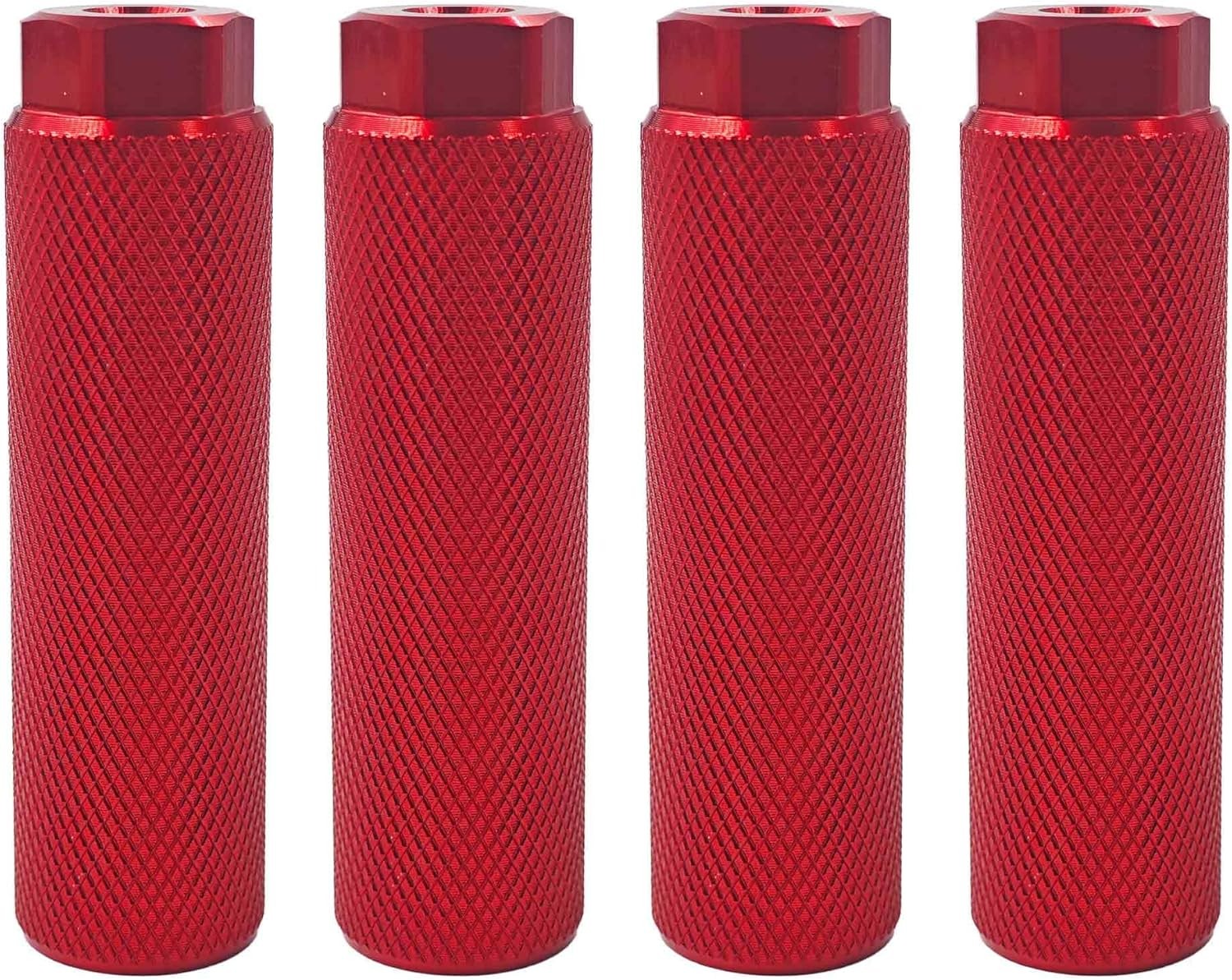 4Pcs Aluminum Alloy Anti-Slip Bicycle Foot Pegs for BMX Mountain Red