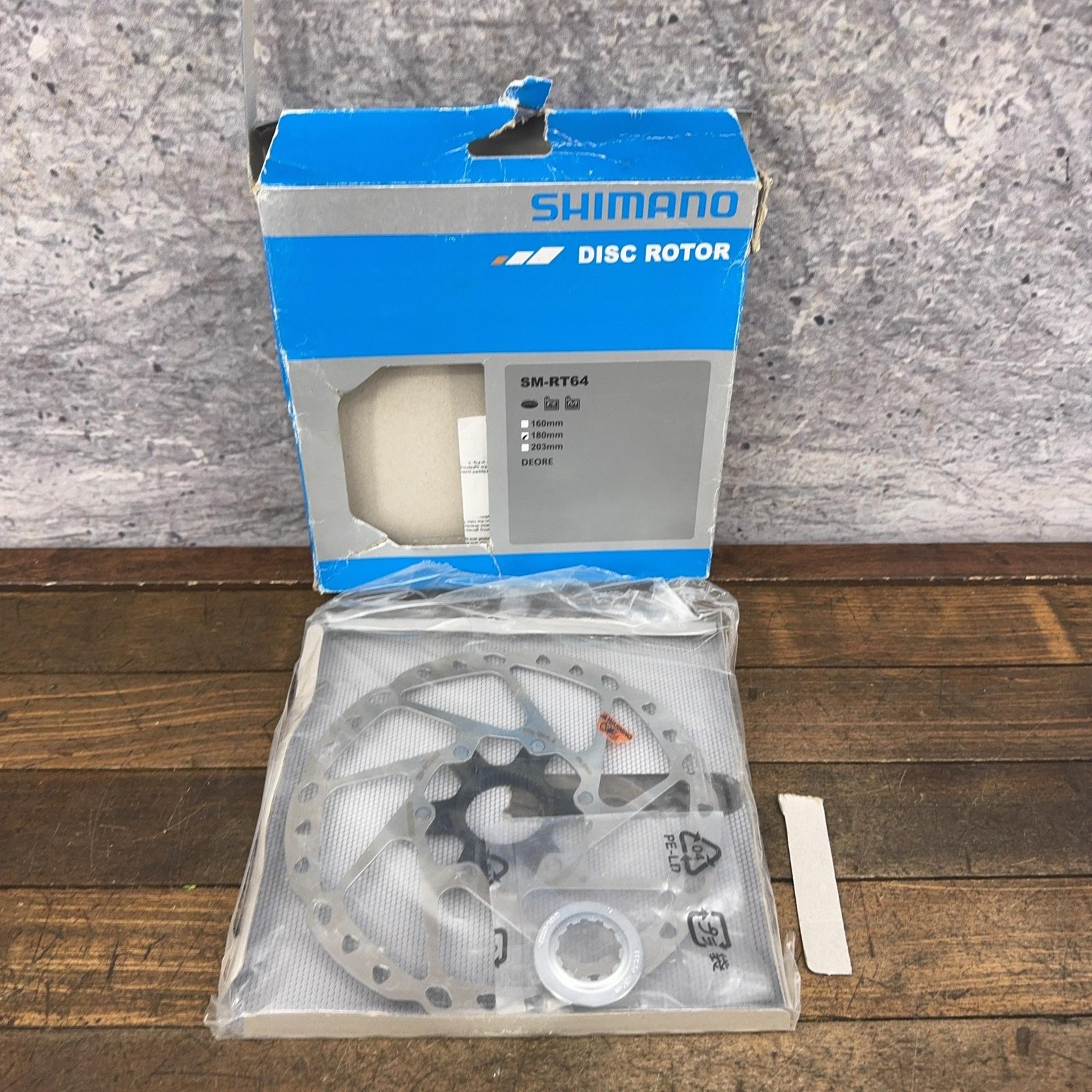 Shimano SMRT64-M Disc Brake Rotor 180mm Center Lock Silver New Open Box MTB Bike