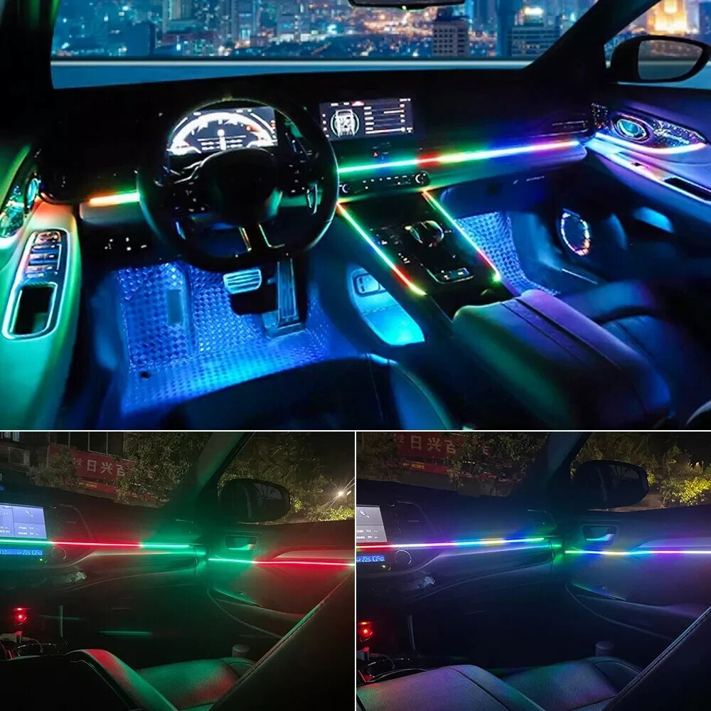 6 in 1 Full LED Bead Symphony Dream Car Interior Ambient Lighting Wireless Kit