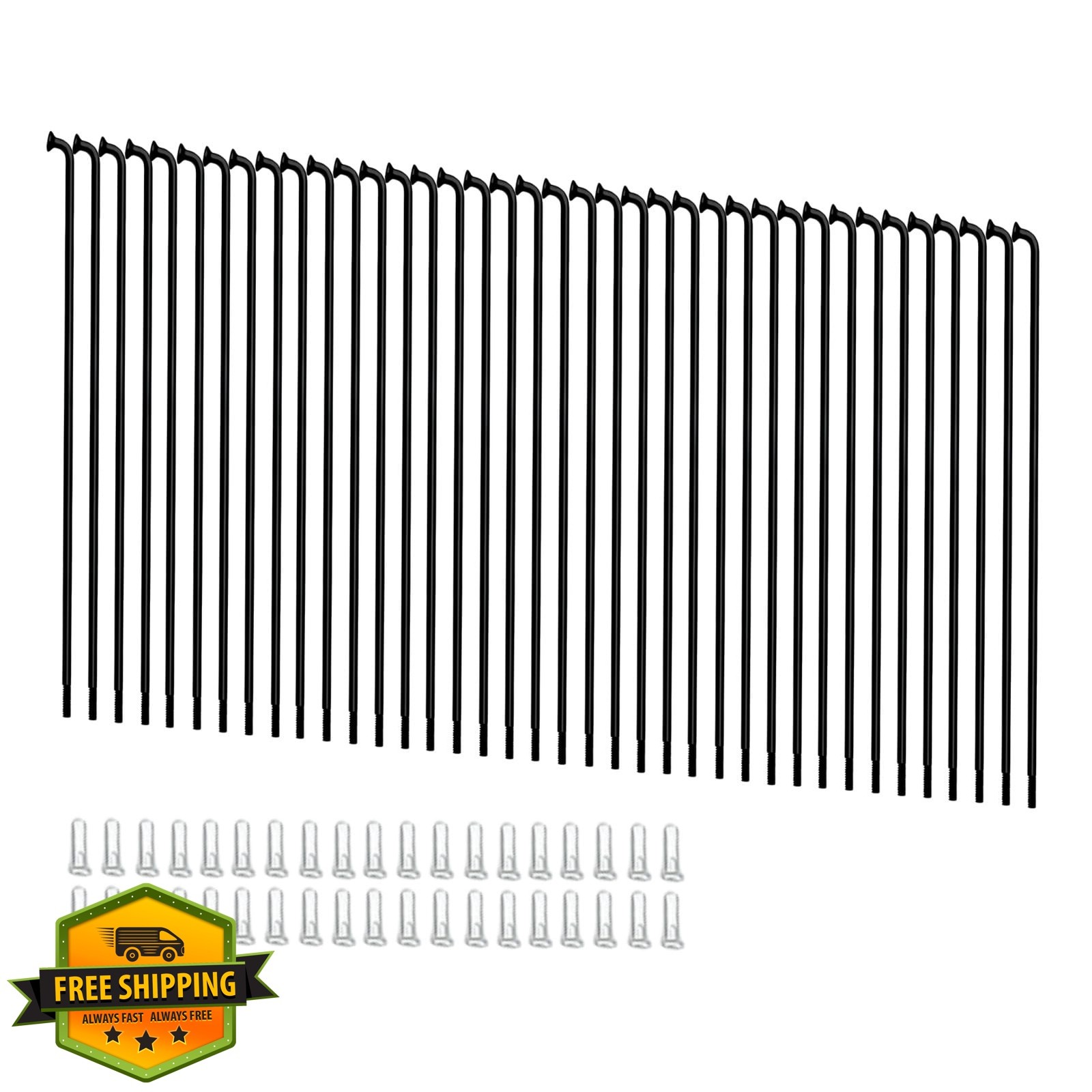 goucrro Bike Spokes 14G-185mm Black