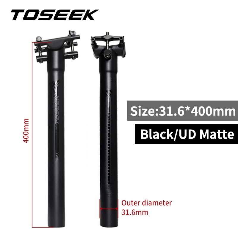 Carbon Seatpost Offset 0mm Mtb Retractable 27.2/30.8/31.6mm Seat Post 400MM
