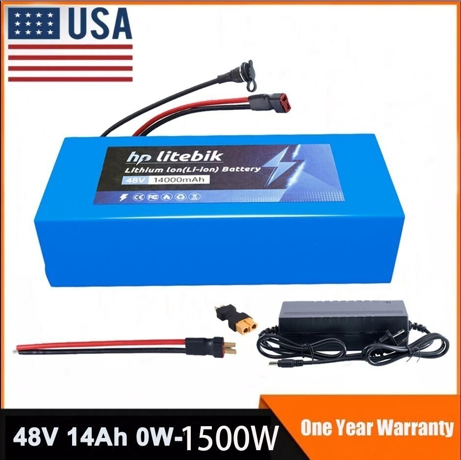 Ebike Battery 48V 14Ah Lithium ion Battery for 200W-1500W Electric Bicycle Bike