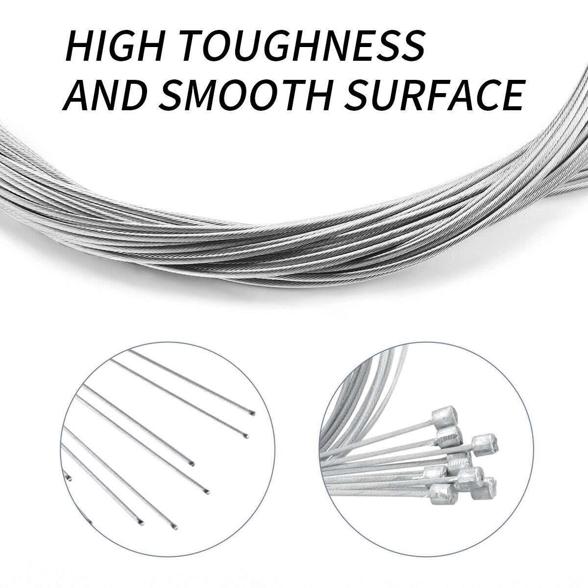 20Pcs Bicycle Brake Inner Wire Cable Line For Front Rear Road MTB Bike Break 6FT