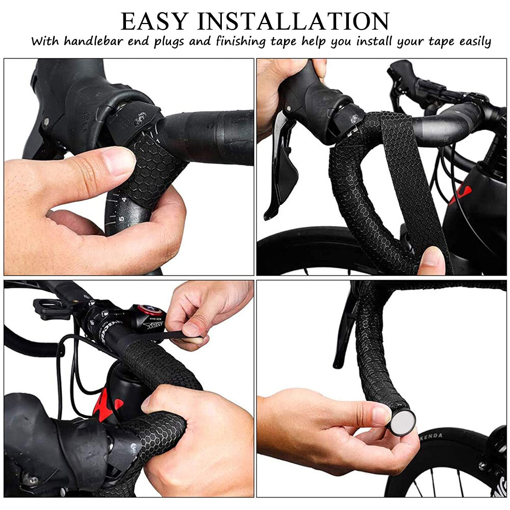 2 PCS Road Bike Handlebar Tape Bicycle Cycling Handle Bar Soft EVA Non-slip Wrap