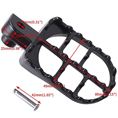 Aluminium Dirt Bike Foot Pegs, Black, Rear, Universal Fit for PW50 PW80 BLACK