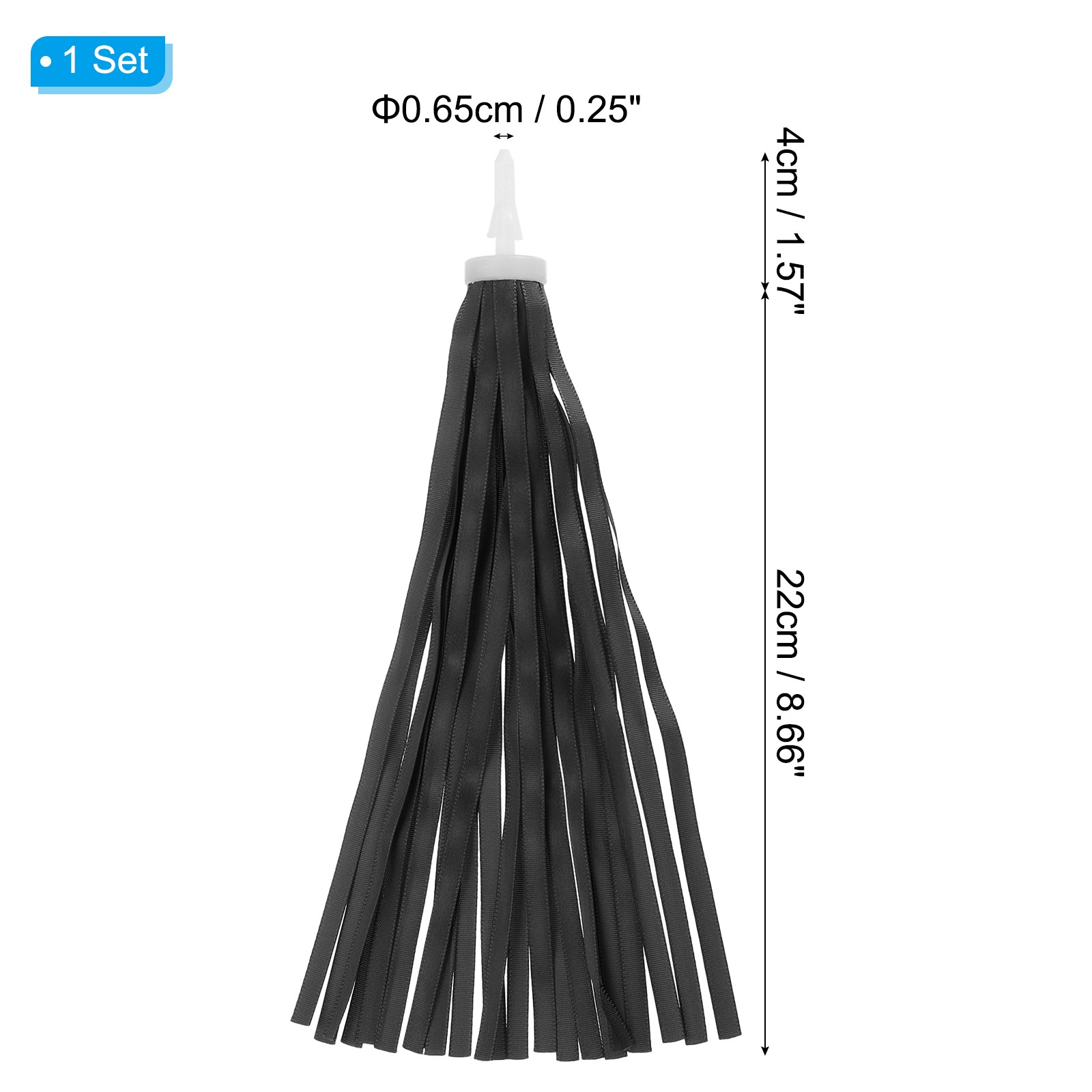 Bike Streamers Scooter Handlebar Tassels Grips Ribbon Black New