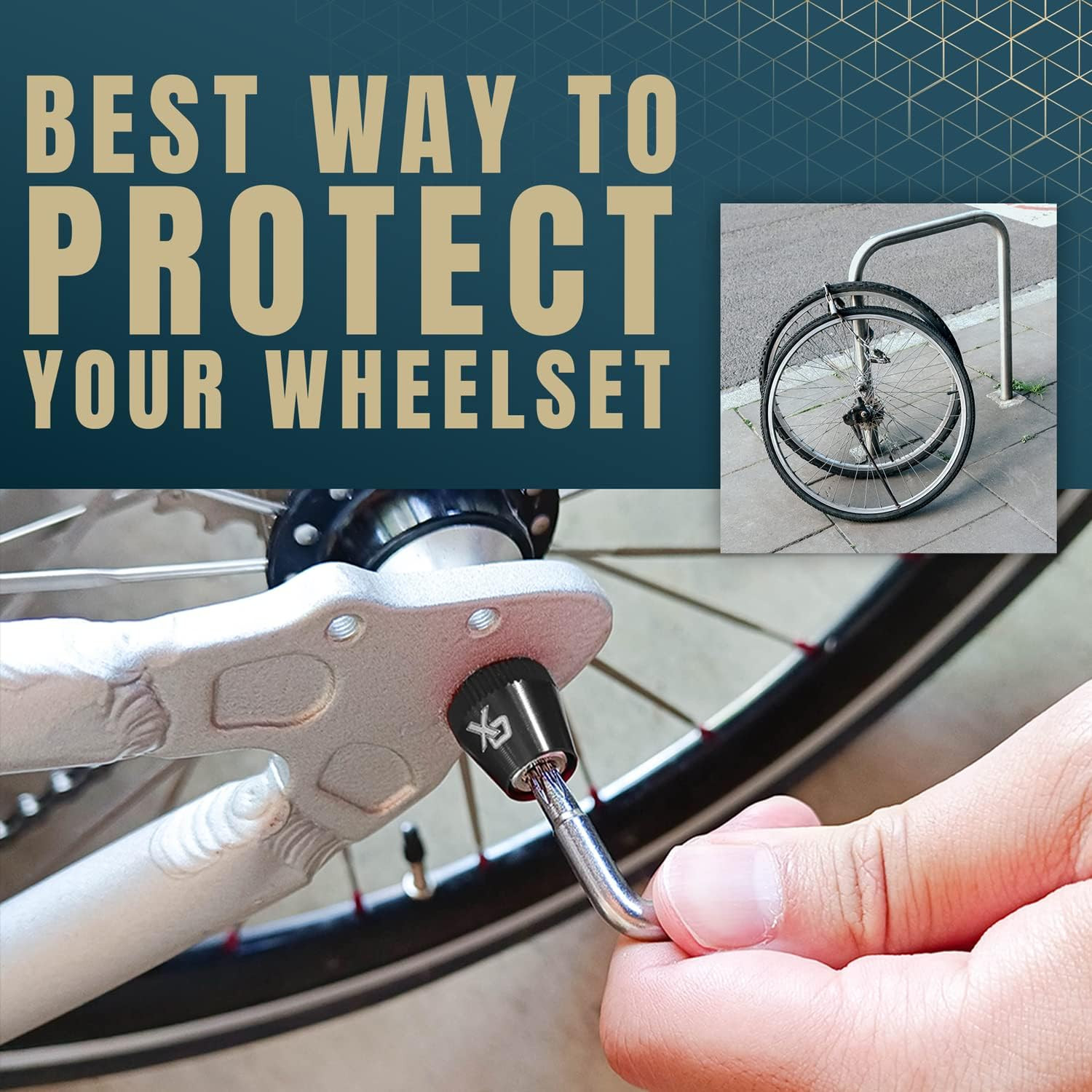 Bike Anti-Theft Locking Skewer 7 Lobe Bicycle Wheel Hub Secure