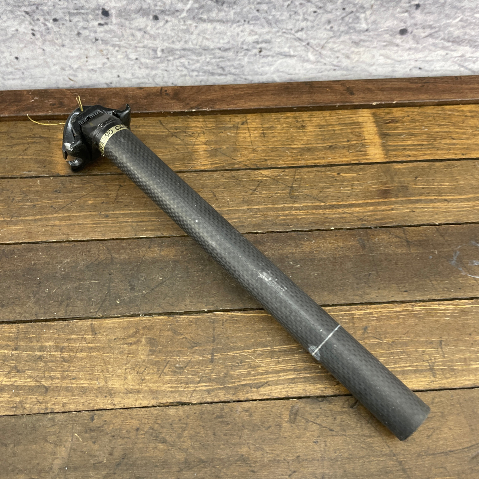 Vintage Sugino Carbon Fiber Seatpost 24.7 mm 285 mm MTB Road 24.7 mm Grooved