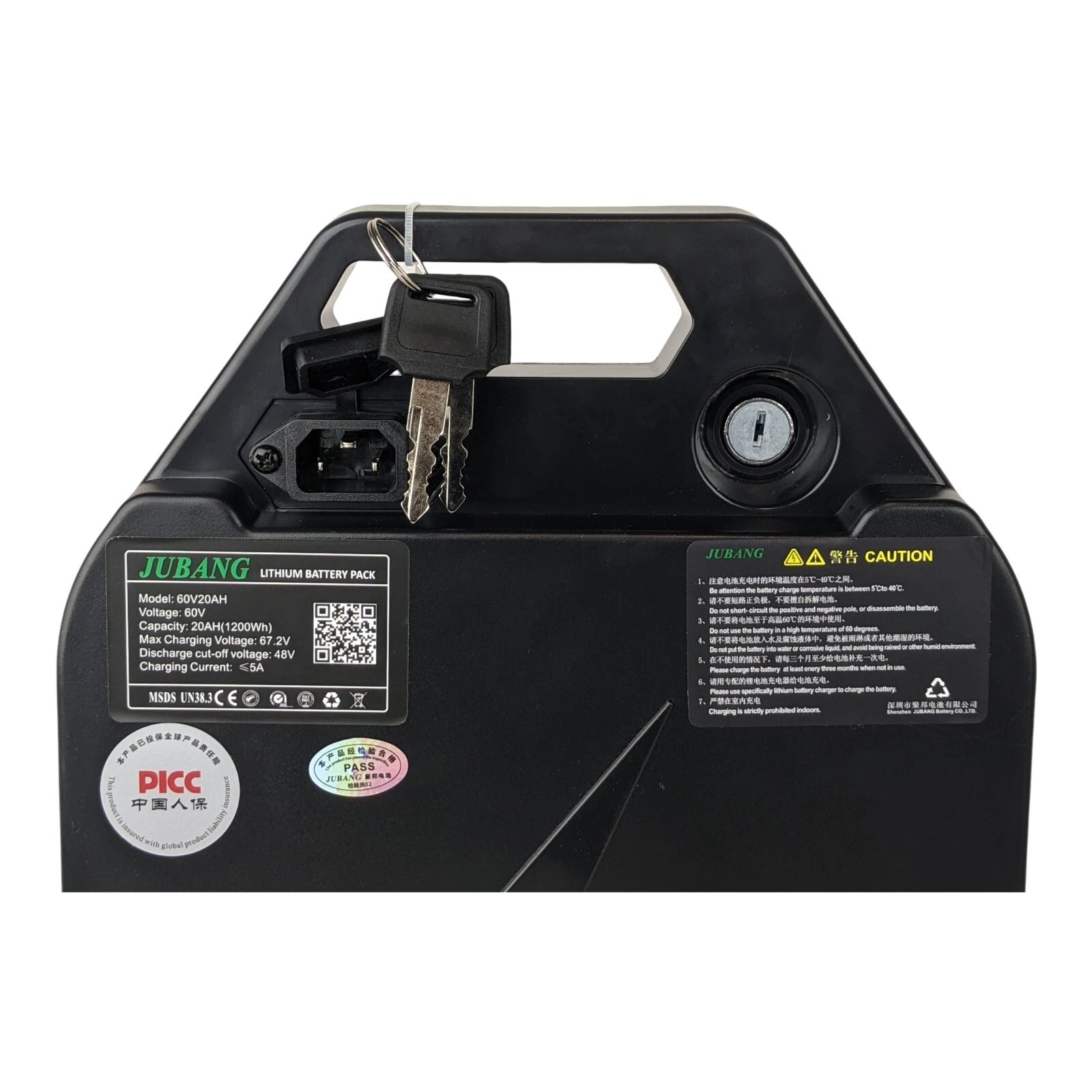 60V Electric Ebike Battery Lithium Ion Removable Battery 60V 20Ah for Scooters