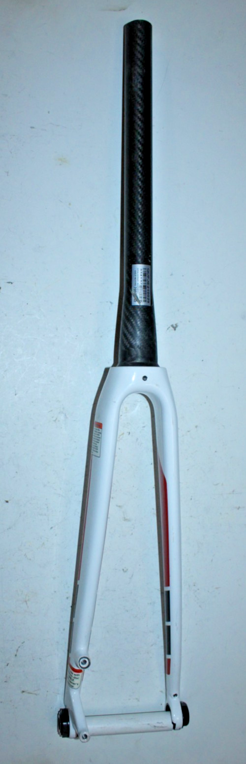 Trek Carbon Racing Road Bike Fork 700c Tapered 350mm White QR Fast USA Shipper:)