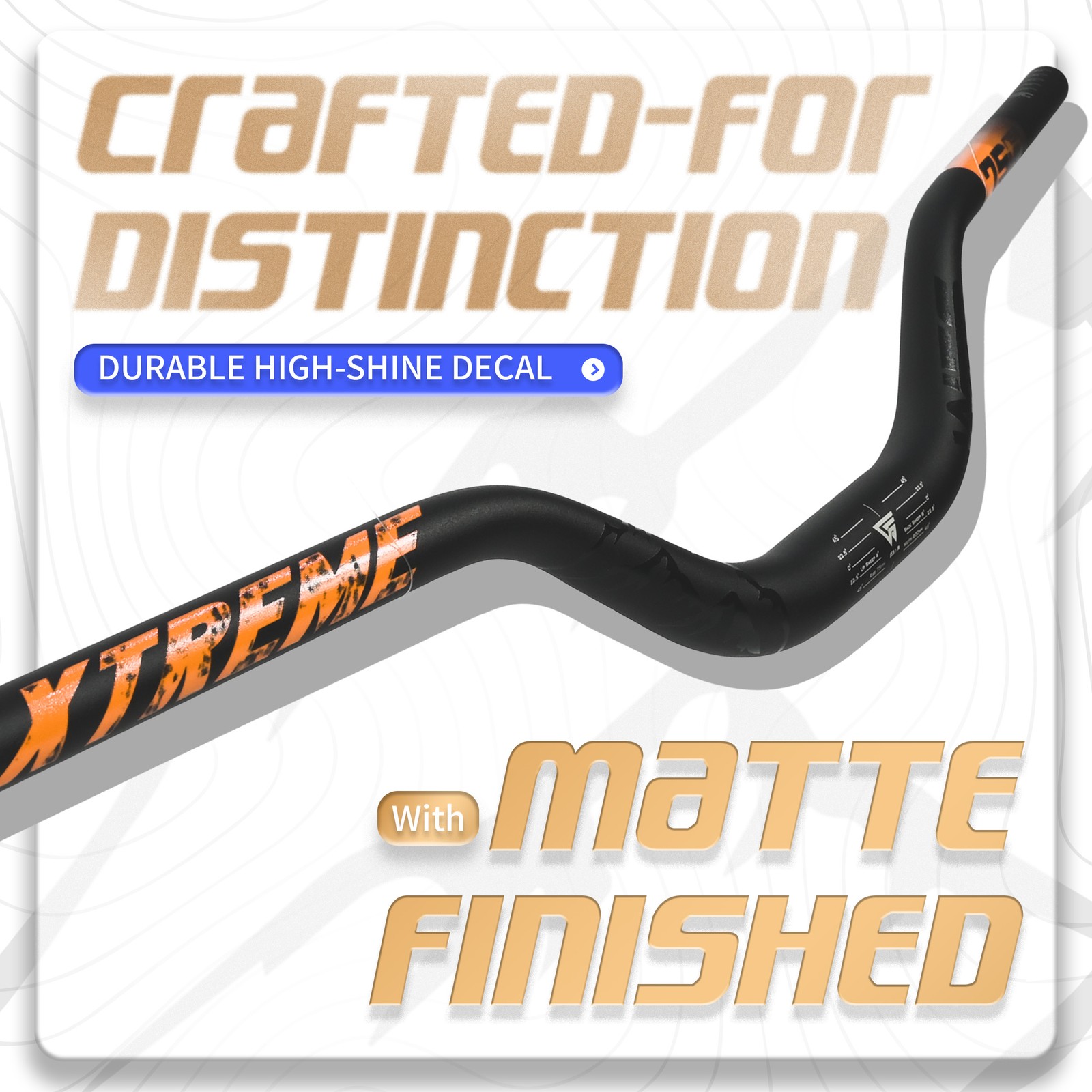 WFS Xtreme 31.8 x 800mm Handlebar 75mm Rise, Black x Orange