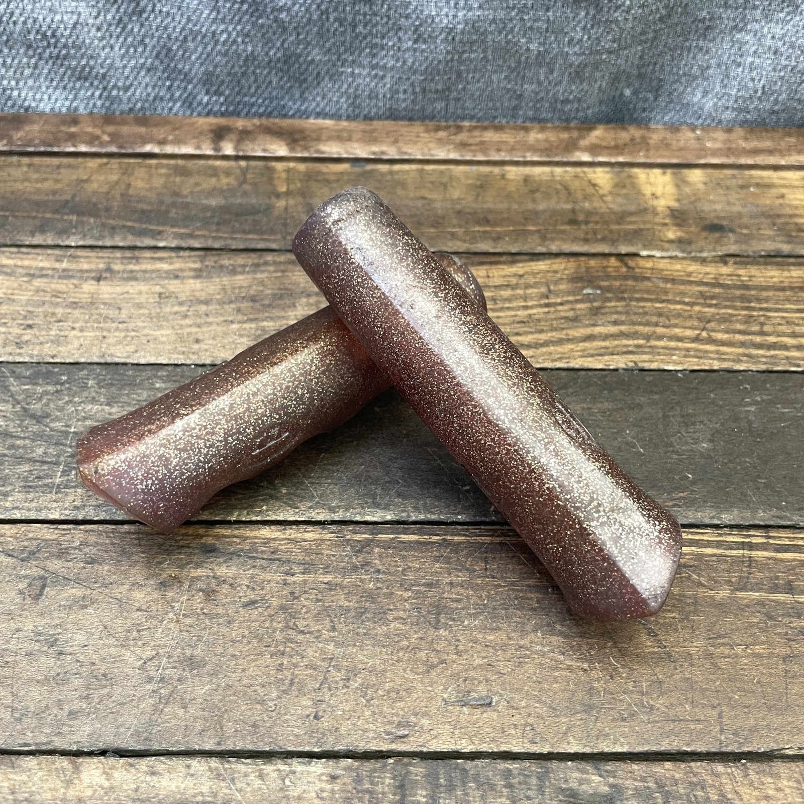 Vintage Huffy Handlebar Grips Brown Glitter Sparkle Cruiser Bike Western Flyer