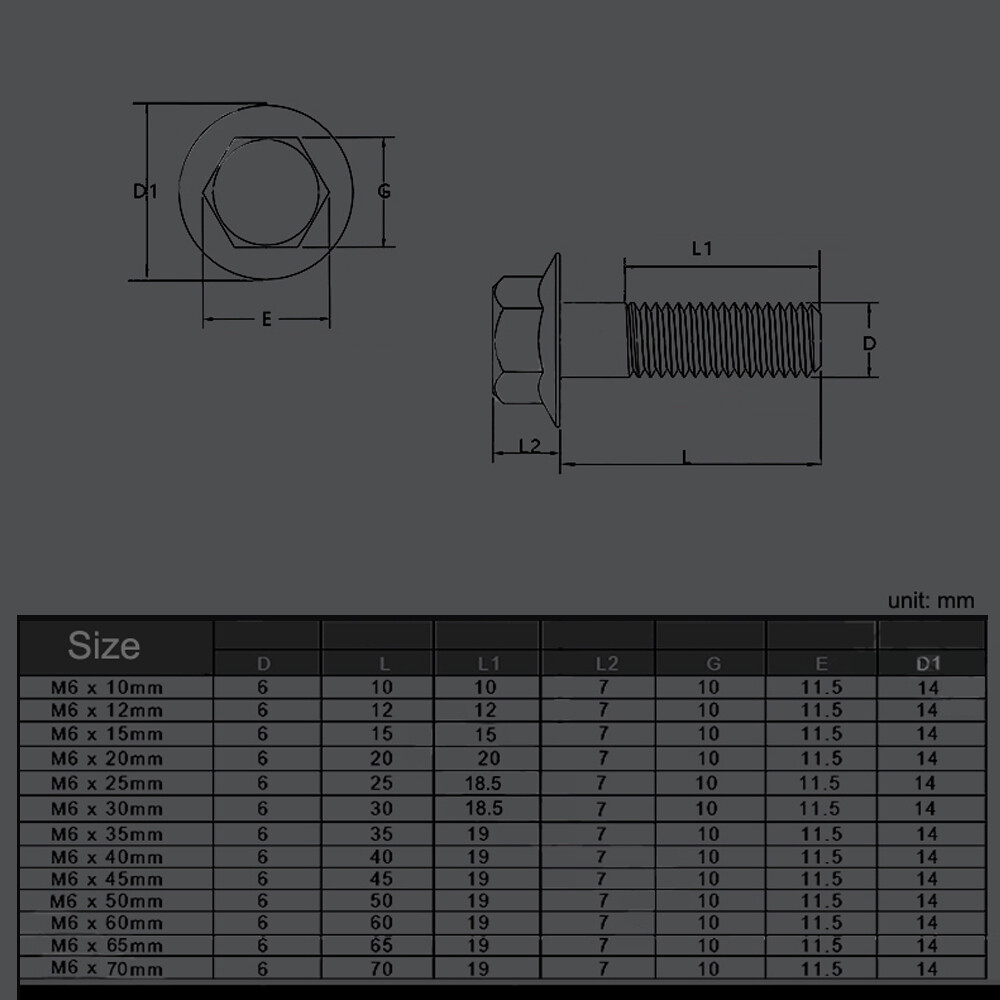 M6 Titanium Drilled Hex Head Flange Bolt 10,12,15,20,25,30,35,40,45,50,55 – 70mm