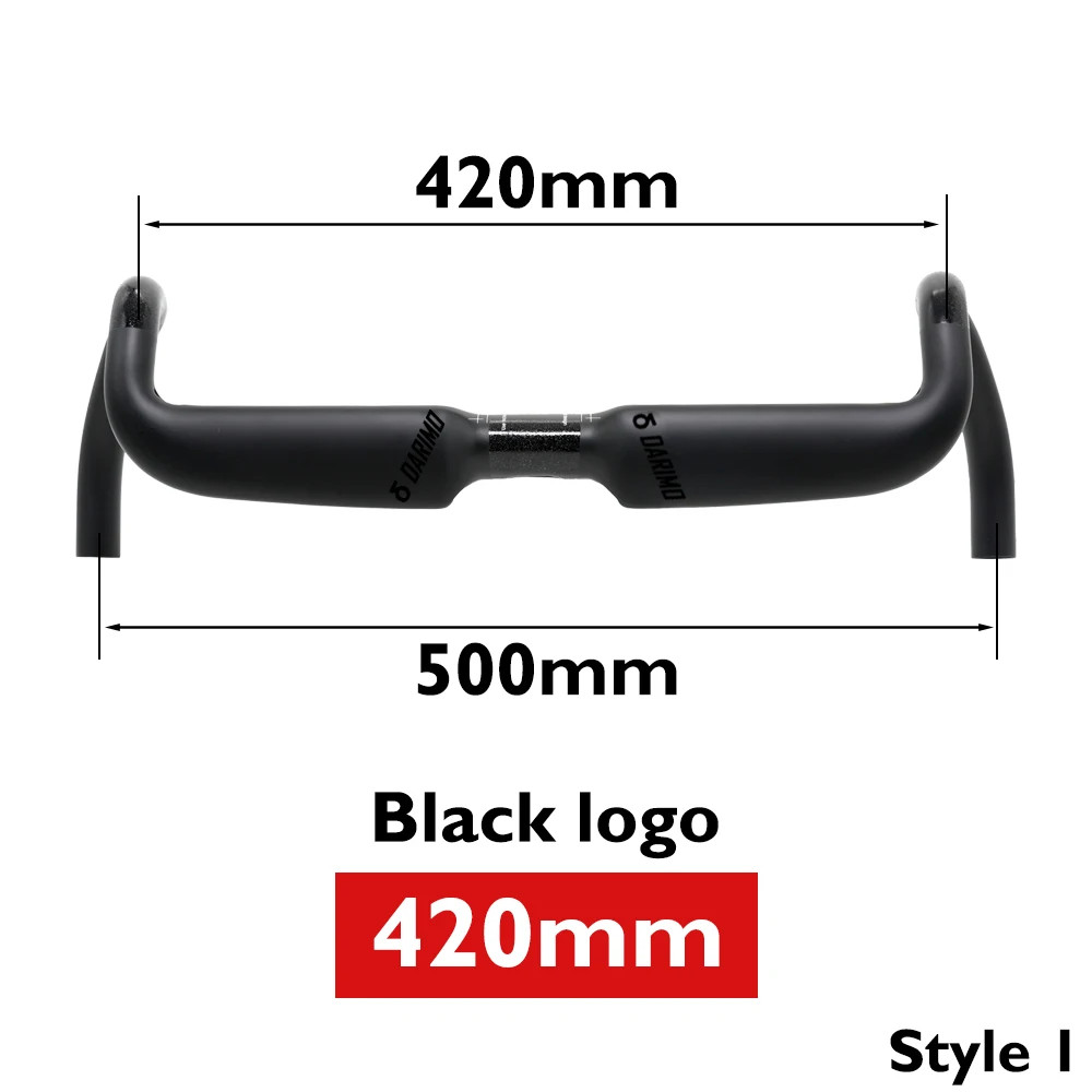 15° Carbon Fiber Gravel Road Bicycle Drop Bar 31.8mm Internal Routing 360-420mm