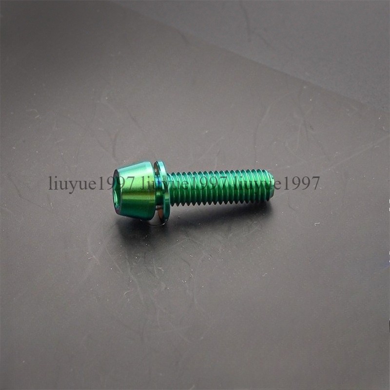 Titanium Bolt M5x16 18 20 25mm Taper Hex Head with Washer Ti Screw for Bike Stem
