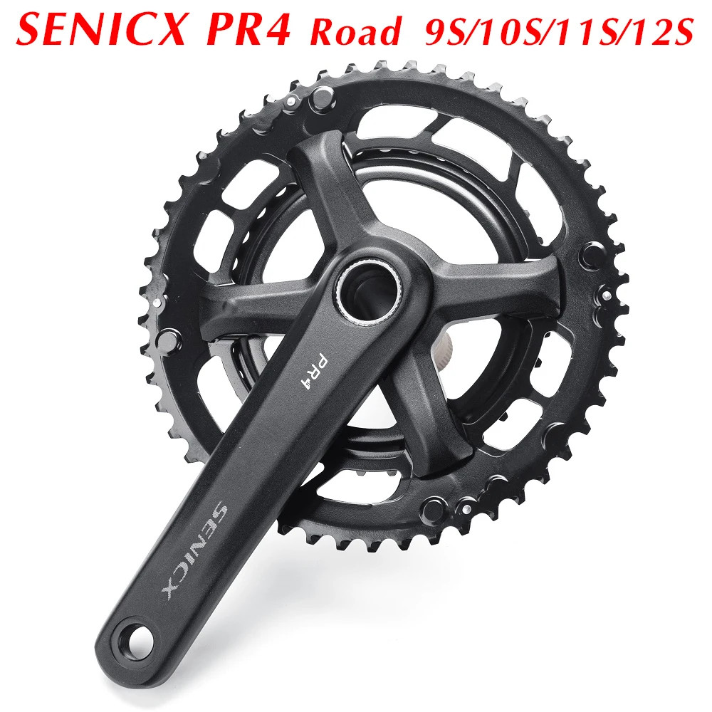 Road Bicycle Crank Set 165mm/170mm/175mm Double Disc 50-34T Bike Chainring