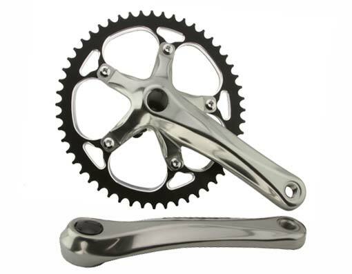 ABSOLUTE GENUINE ALLOY 52 TEETH 540 TRACK CRANKSET 175MM LONG IN BLACK TITANIUM.