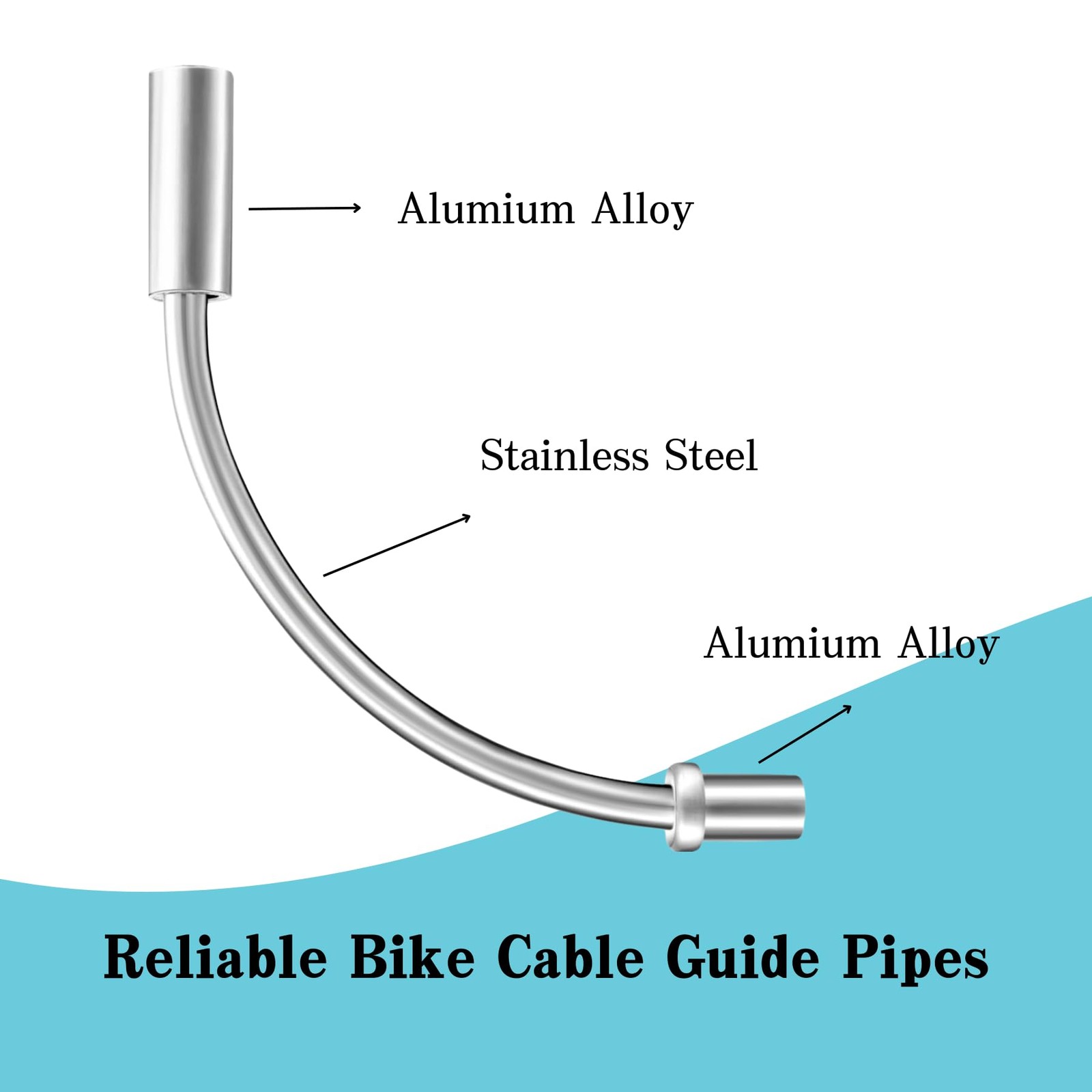 Bike V Brake Noodle Cable Guide Pipe, Bicycle Brake Pipe with Rubber Boots fo…