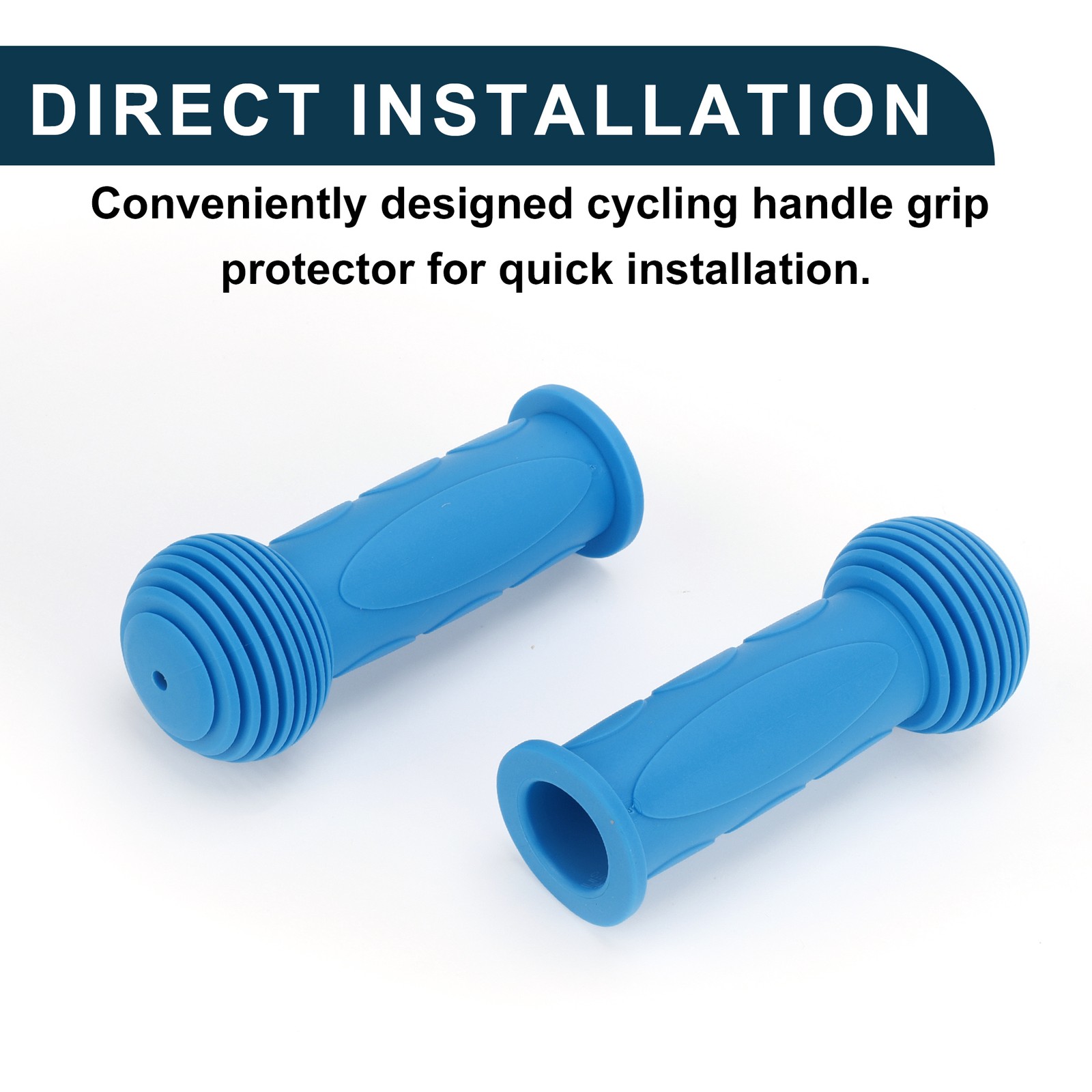 1 Pair Bike Handlebar Grips Cover 110mm Soft MTB End Grips Protector Blue