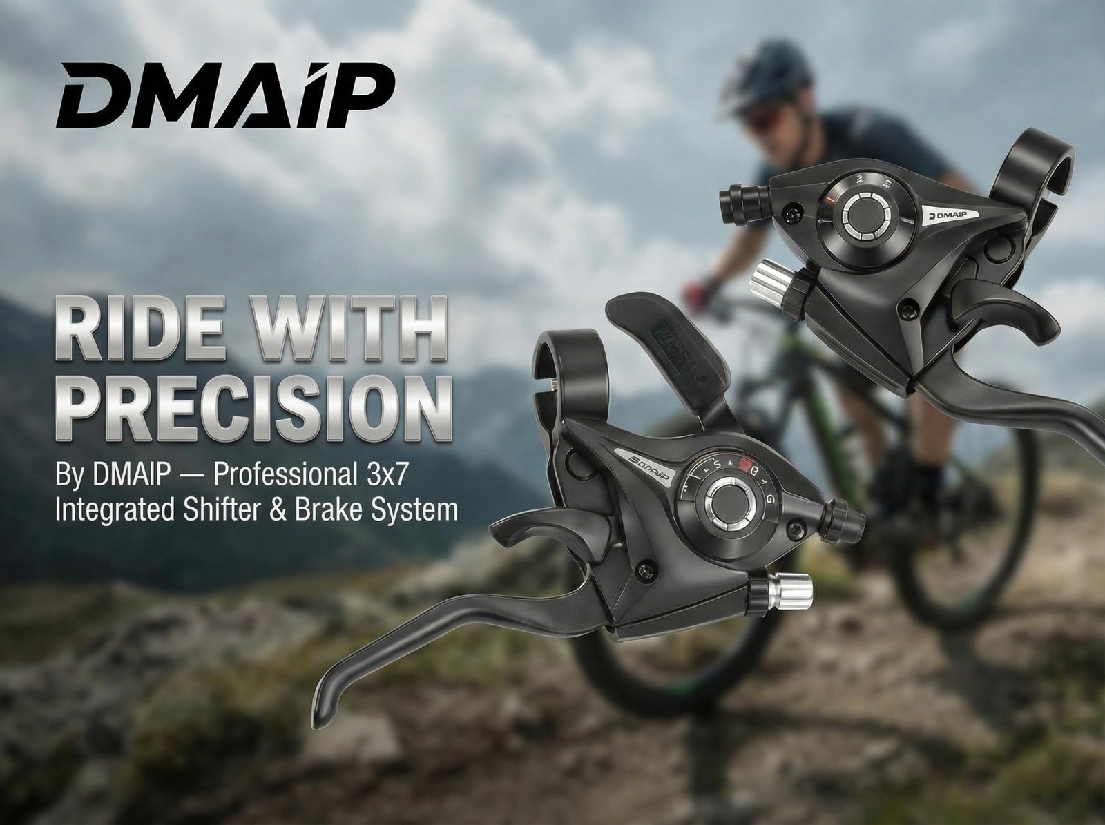 3×7 Speed Bike Shifter Brake Levers Combo, 21-Speed 21Speed, Black