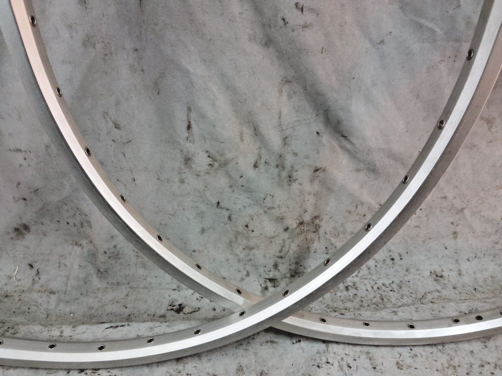 FIR MT232 193 700c Tandem Road Bike Rim Set 40S Silver Italian Made Doublewalled