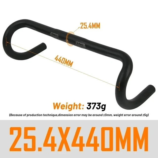 UltraLight Road Bike Handlebar Bent Bar 25.4/31.8MM 360/380/400/420/440/460MM