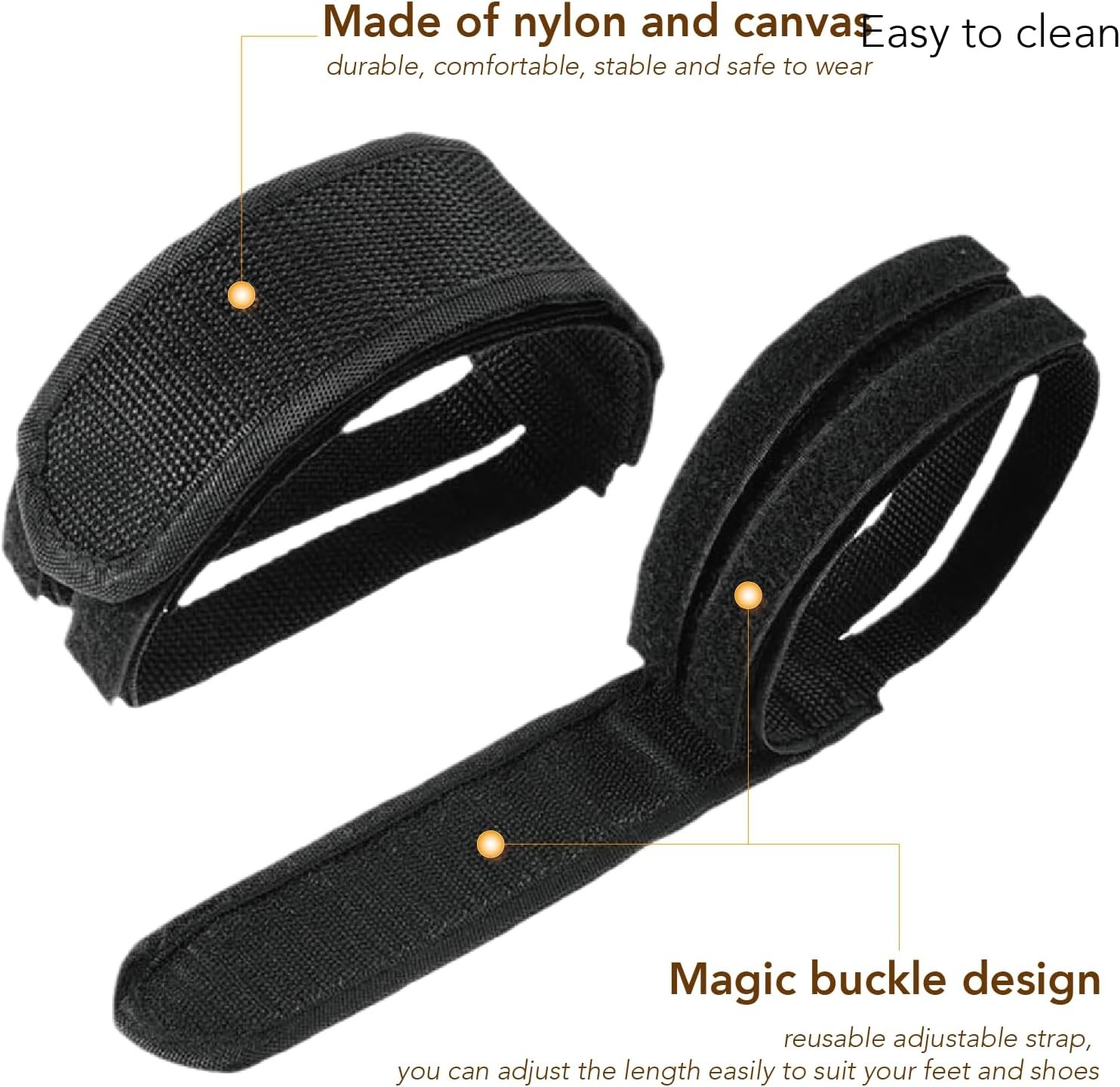 2pcs Bicycle Pedal Strap Adjustable Anti-slip Cycling Stirrups Bike Foot Holder