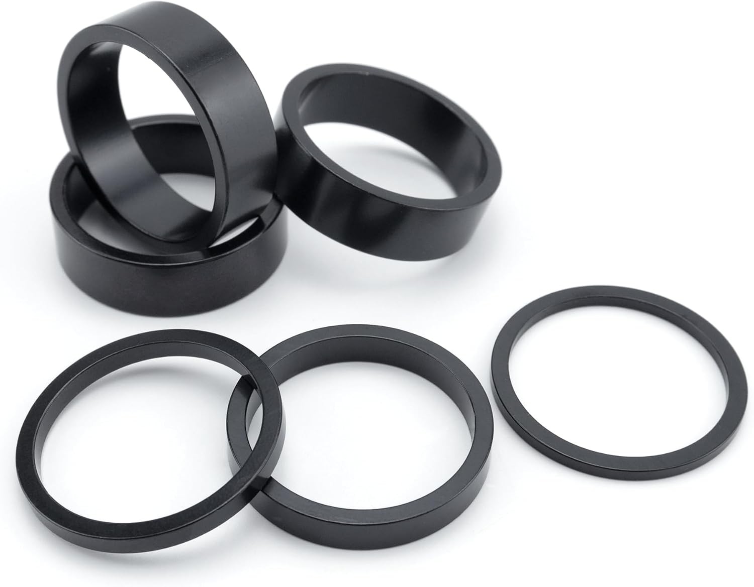 Quacc 6 PCS Headset Spacers 1 1/8″ Aluminum Alloy Bike Headset Spacers for MTB B