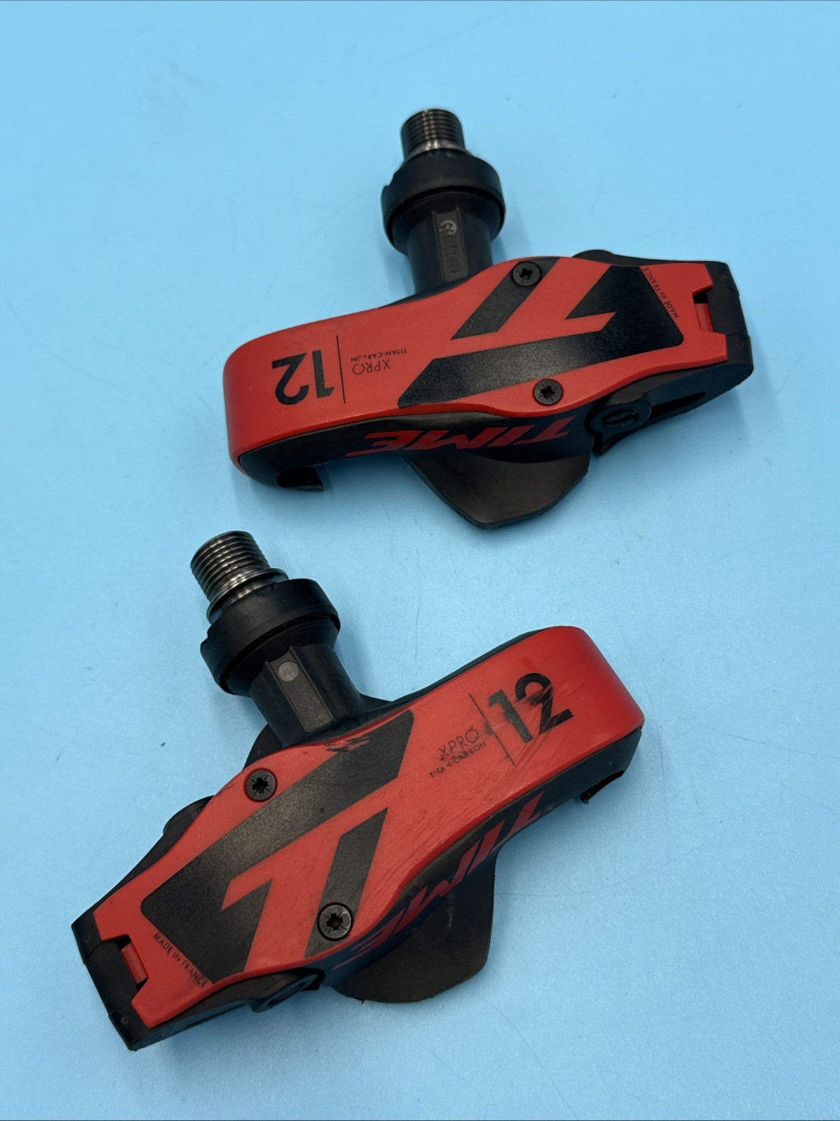 190 Grams! Time Xpro 12 Carbon Titanium Spindle Clipless Road Bicycle Pedals