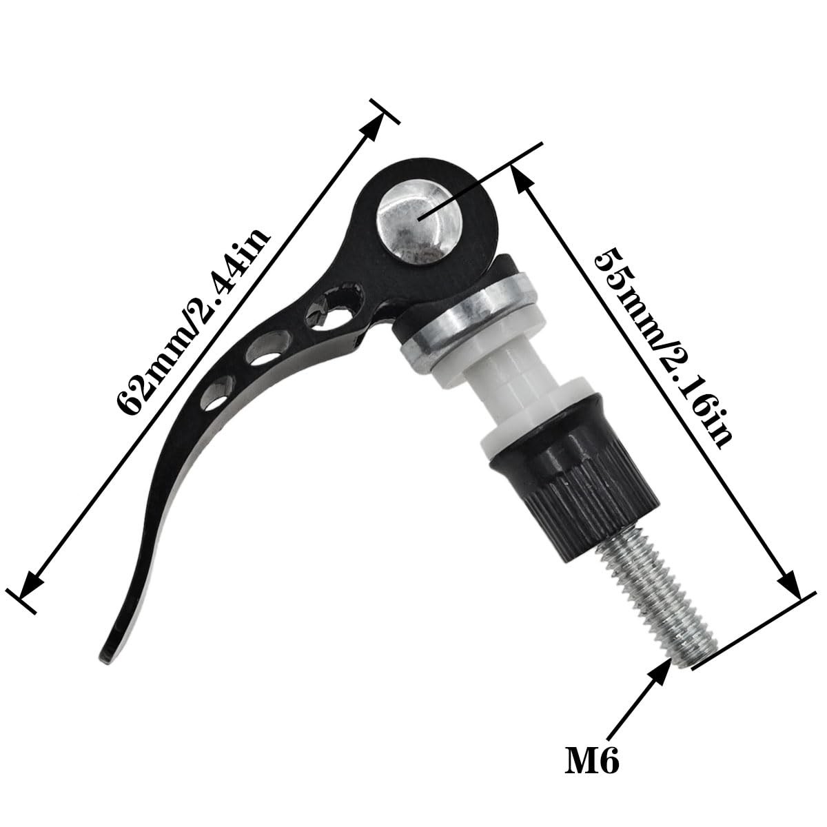 4 Pcs Bike Quick Release Clamps Aluminium Alloy M6x55mm Seatpost Skewers