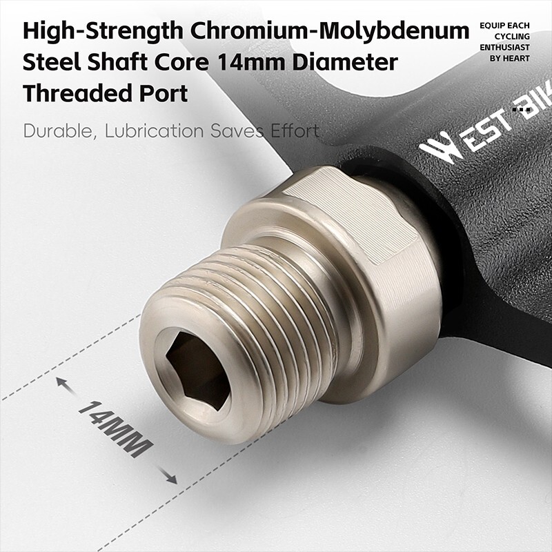 WEST BIKING Bicycle Pedals Carbon Fiber Axle 3 Bearing Aluminum Bike Flat Pedals