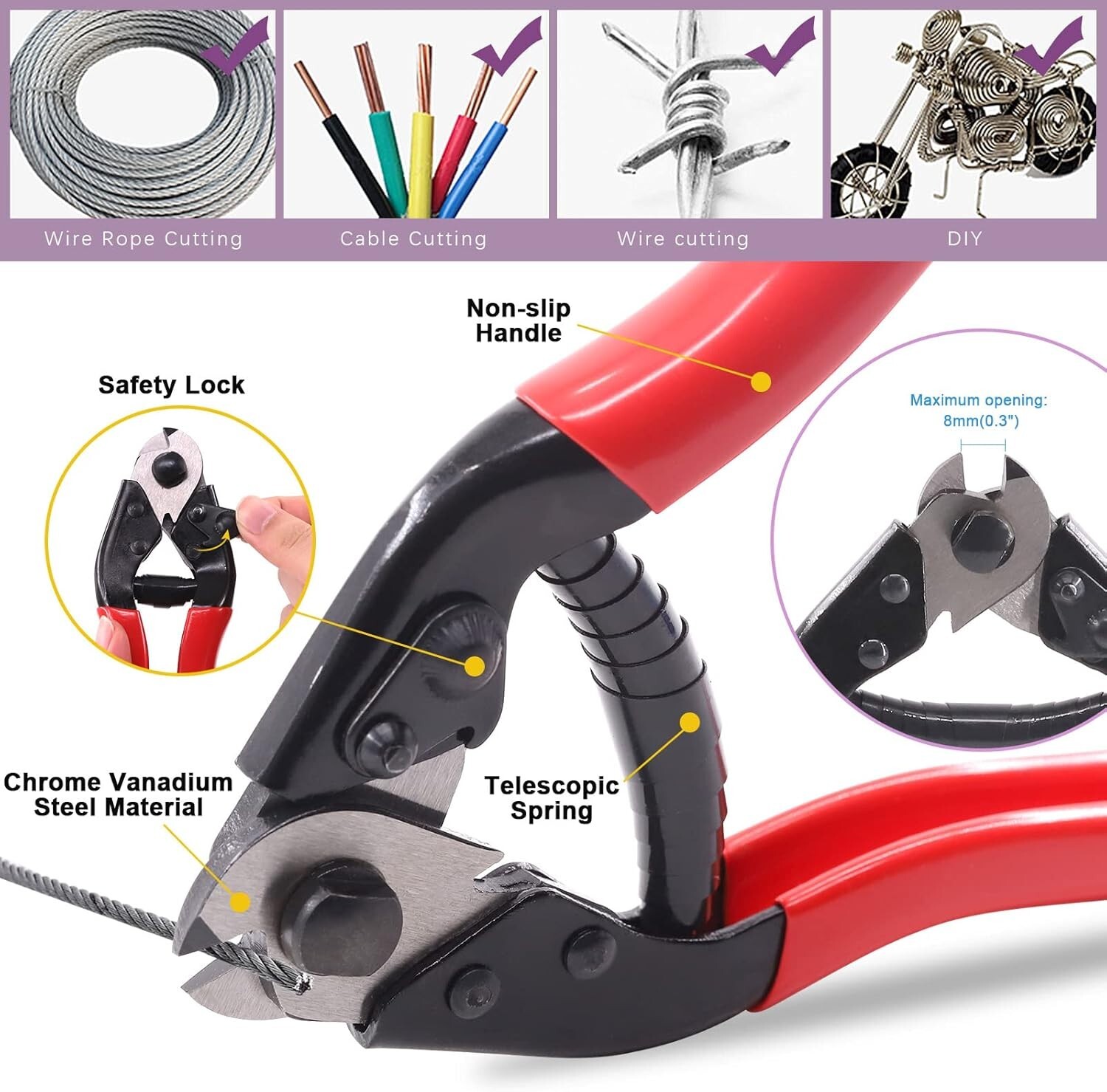 67PCS Stainless Steel Bike Cable Cutter and Brake/Shift Cable Kit with Crimp New