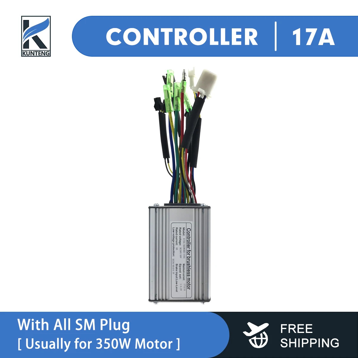 36V 48V 15A-50A KT Electric Bike Controller SM/Waterproof with LCD Display Panel