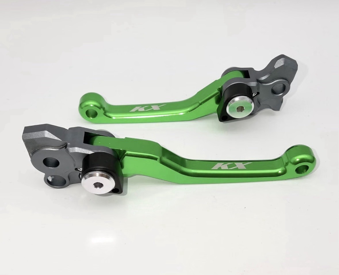 CNC Brake & Clutch Lever Replacement For KX250F/450F KX450SR GREEN_GLOSSY_KX